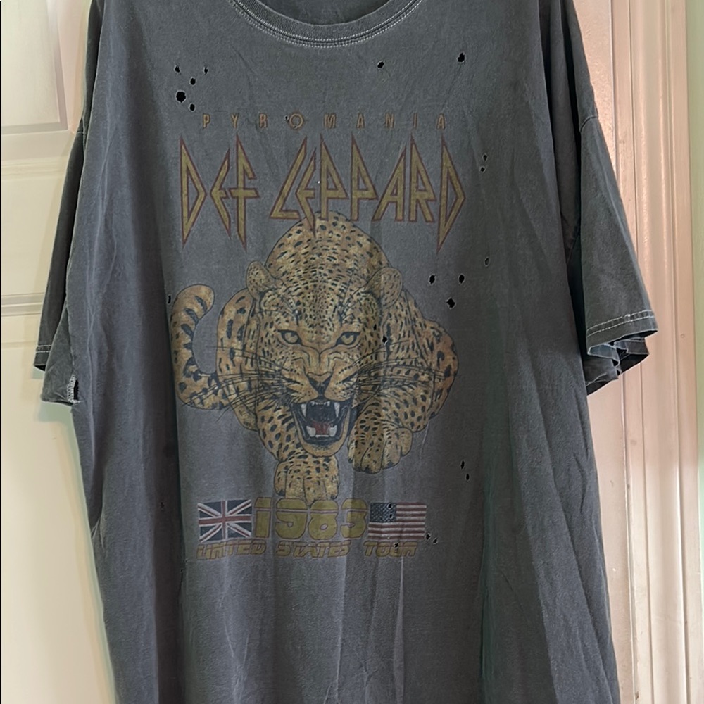 Def Leppard Graphic Tee - Gray